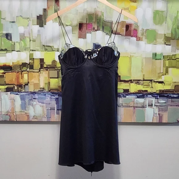 New!For Love And Lemons Elektra Black Slip Dress -  www.threedaughtersproperties.com